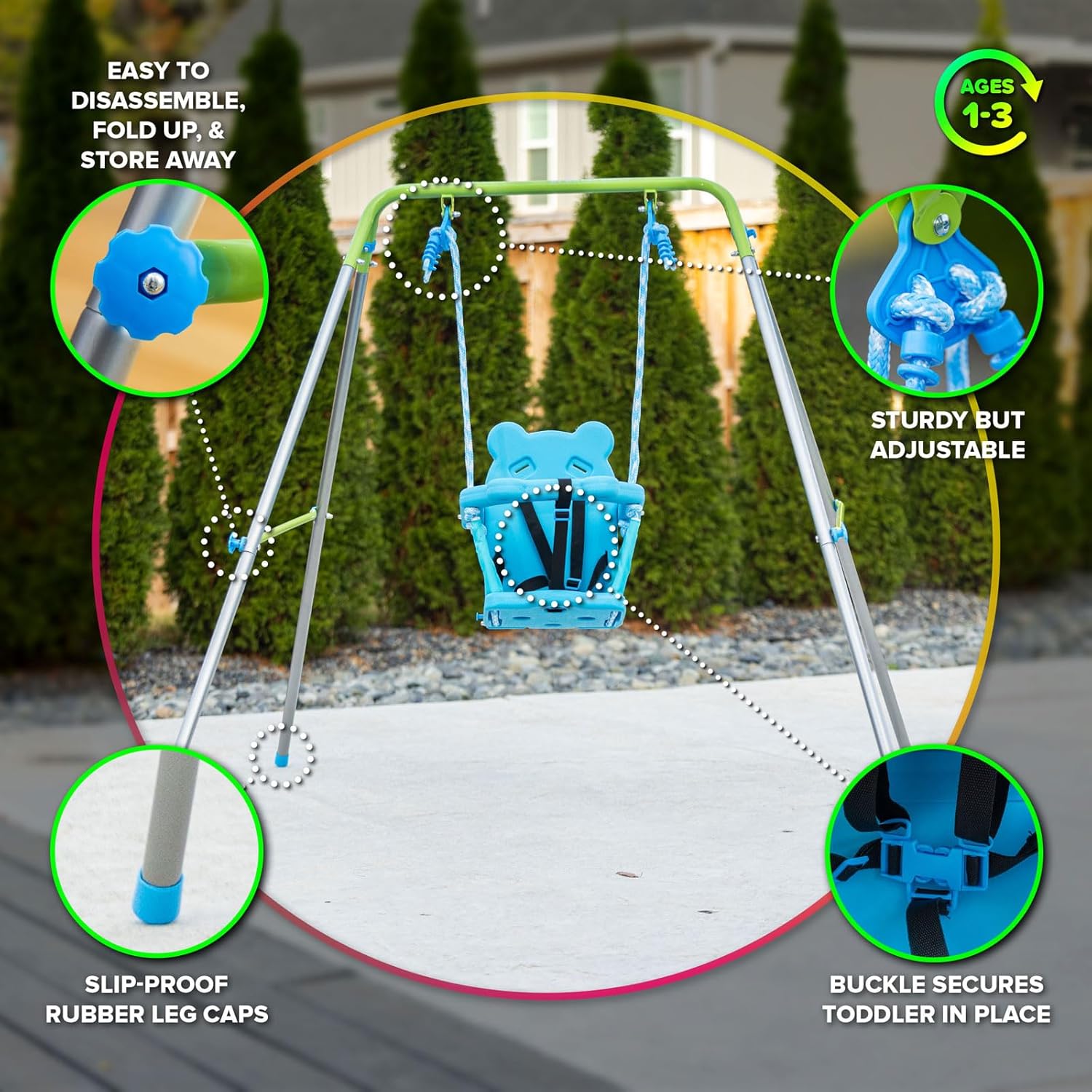 Swing Sets for Toddlers Ages 1–3: Safety Certifications, Bucket Seats, and the Growth-Path Problem